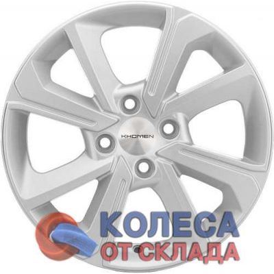 Khomen Wheels KHW1501 6x15/4x100 D54,1 ЕТ48 F-Silver в г. Стерлитамак.