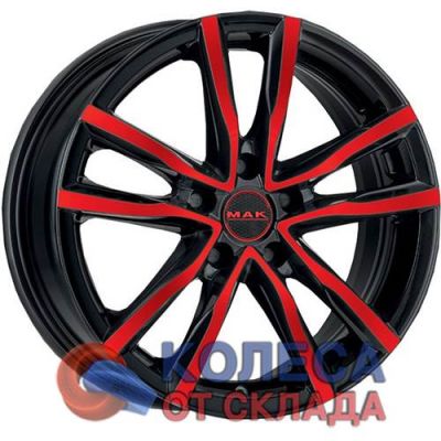 MAK Milano 7x17/5x114.3 D76,1 ЕТ40 Black and Red в г. Стерлитамак.