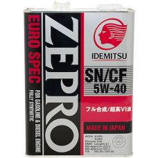 Масло моторное Idemitsu ZEPRO Euro Spec F-S SN/CF 5W40 4л