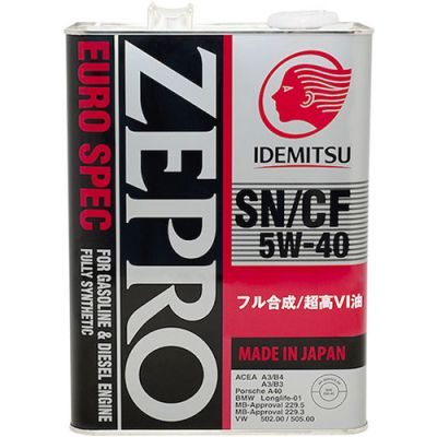 Масло моторное Idemitsu ZEPRO Euro Spec F-S SN/CF 5W40 4л в г. Стерлитамак.